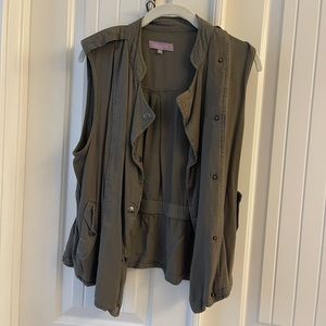 Army green utility vest